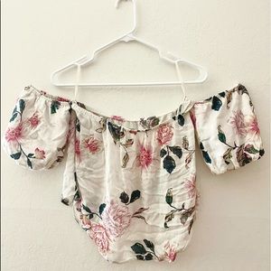 Kimchi Blue Floral Bardot Top